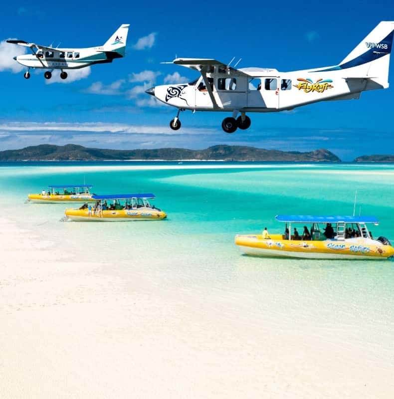 Airlie Beach: Fly Raft Package w Scenic Flight & Snorkeling